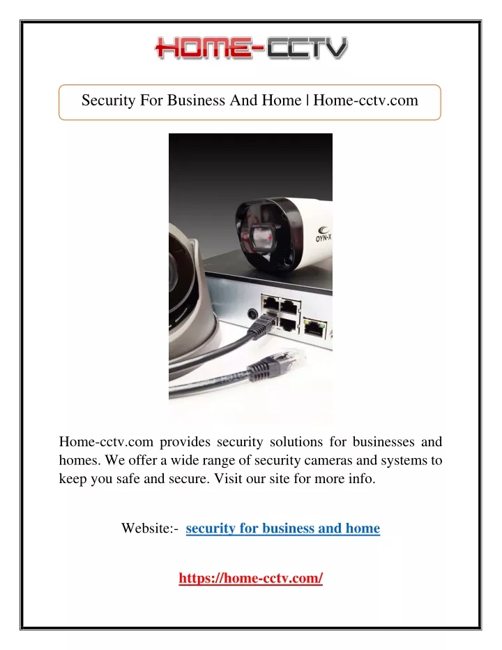 security for business and home home cctv com