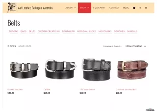 Buy Handmade Leather Belts Online in Australia | Handmade Australian leather bel