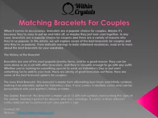 Matching Bracelets For Couples