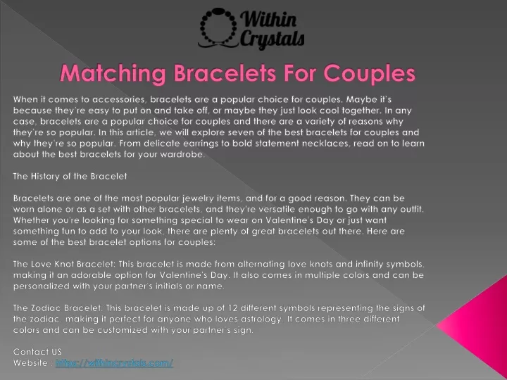 matching bracelets for couples