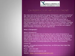 chiropractor hip adjustment