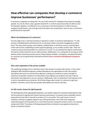 how effective can companies that develop