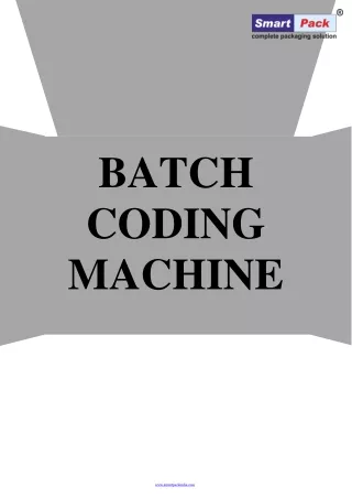 batch coding machi n e