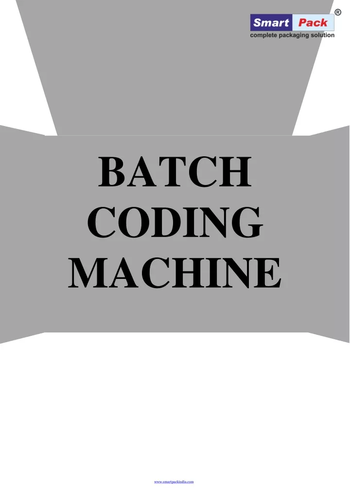 batch coding machi n e