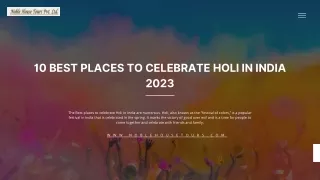 10 Best Places to Celebrate Holi in India 2023