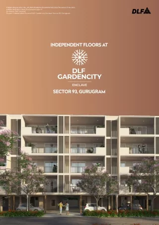 DLF Garden city Enclave– 3BHK Luxury Floors at Sector 93 Gurgaon