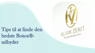 Tips til at finde den bedste Botox®-udbyder