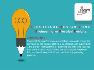 ELECTRICL DESIGN ZONE PORTFOLIO-  2023 EDITION