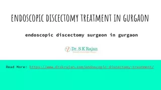 endoscopic discectomy treatment in gurgaon