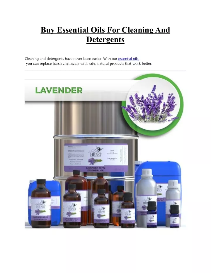 buy essential oils for cleaning and detergents