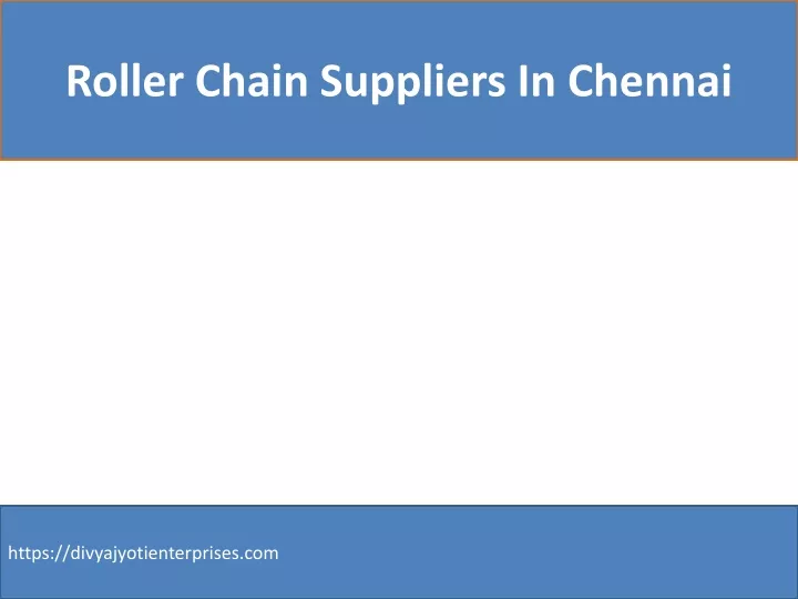 roller chain suppliers in chennai