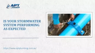is your stormwater system performing as expected