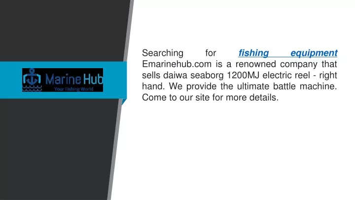 searching for fishing equipment emarinehub