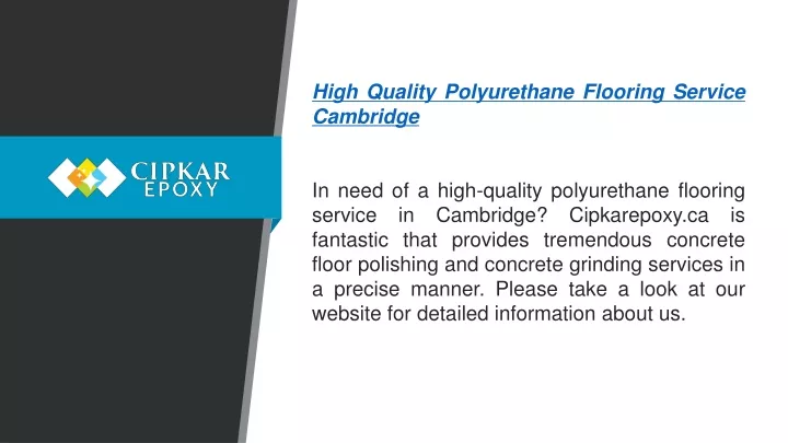 high quality polyurethane flooring service