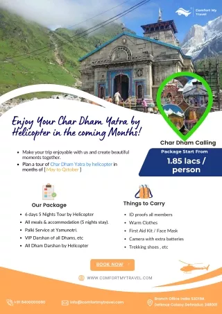 Enjoy Your Char Dham Yatra by Helicopter in the coming Months! pdf