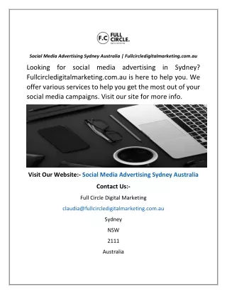 Social Media Advertising Sydney Australia