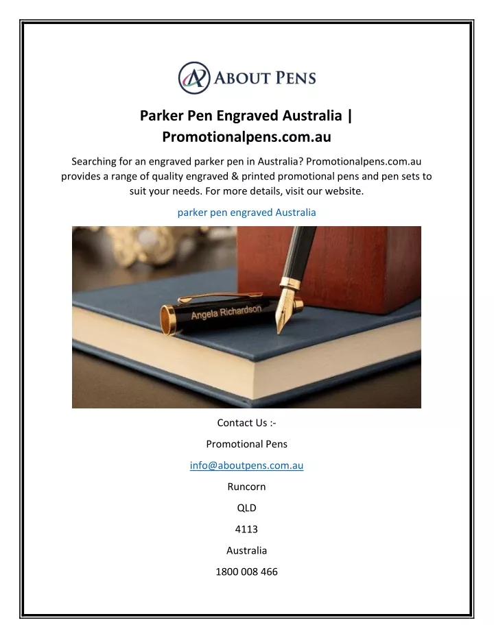 parker pen engraved australia promotionalpens