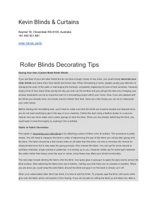 kevin blinds curtains