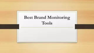 best brand monitoring tools