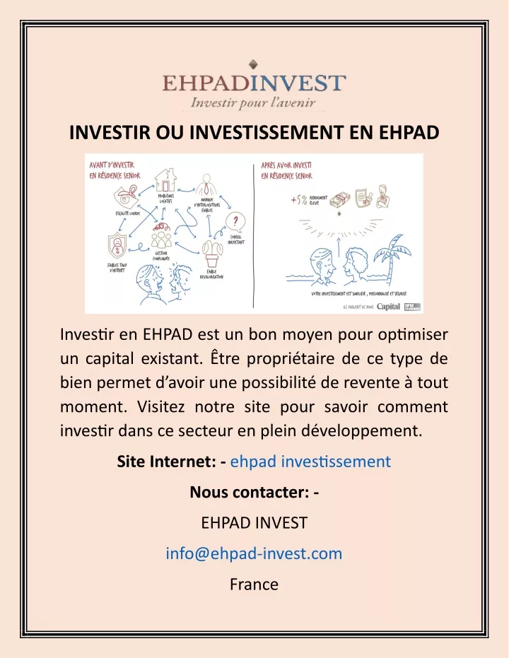 investir ou investissement en ehpad