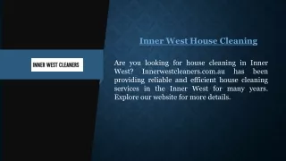 Inner West House Cleaning  Innerwestcleaners.com.au