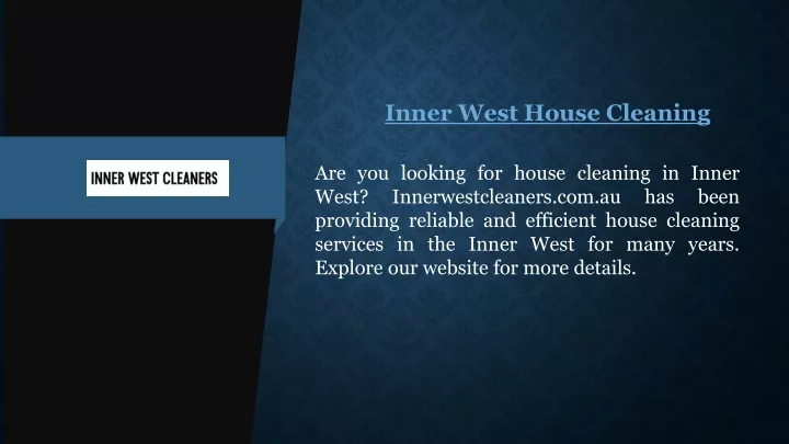 inner west house cleaning