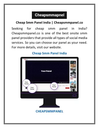 Cheap Smm Panel India | Cheapsmmpanel.co