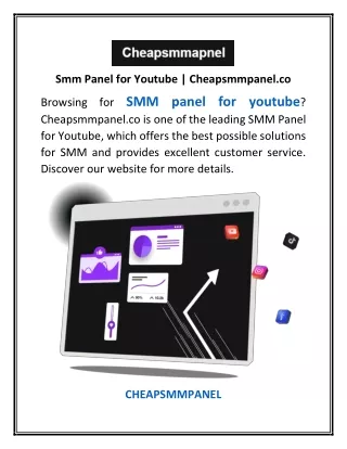 Smm Panel for Youtube | Cheapsmmpanel.co