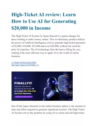 high ticket ai review learn