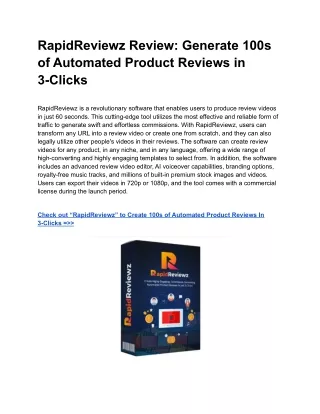 rapidreviewz review generate 100s of automated