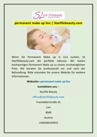 permanent make up linz starlifebeauty com