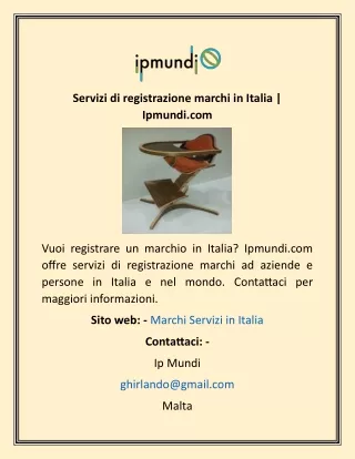 Servizi di registrazione marchi in Italia  Ipmundi