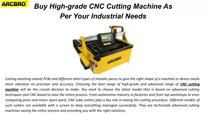 buy high grade cnc cutting machine as per your
