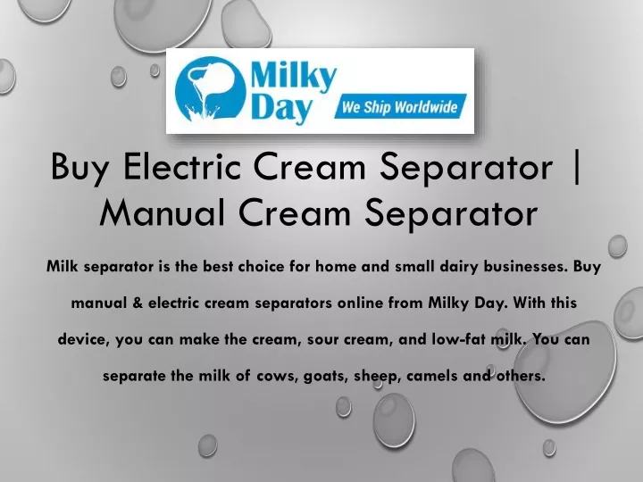 buy electric cream separator manual cream separator