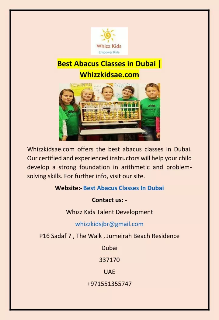 best abacus classes in dubai whizzkidsae com