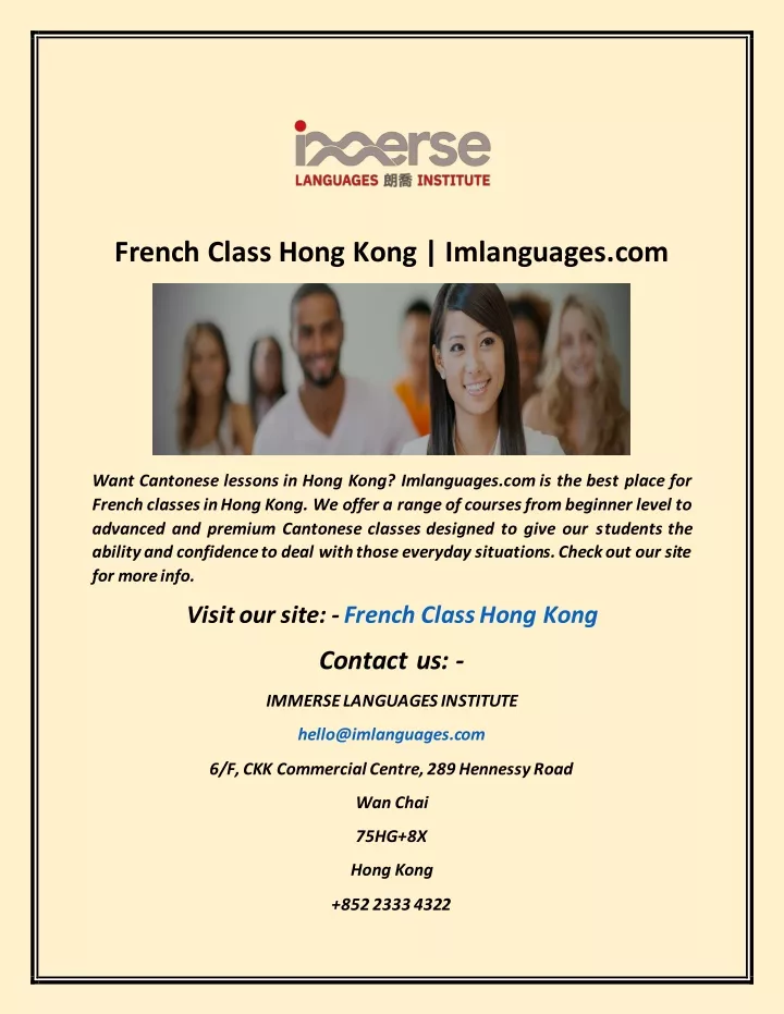 french class hong kong imlanguages com