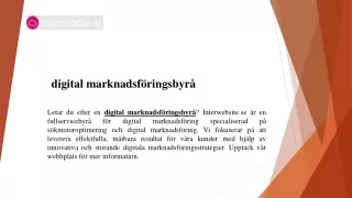 digital marknadsf ringsbyr