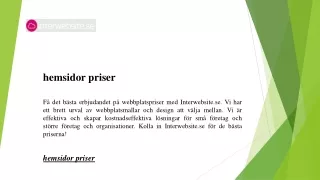 hemsidor priser
