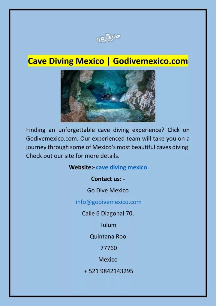 cave diving mexico godivemexico com