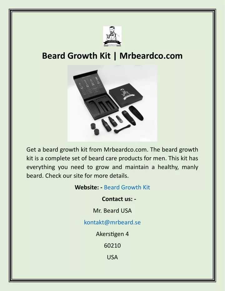 beard growth kit mrbeardco com