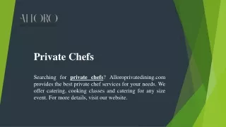 private chefs