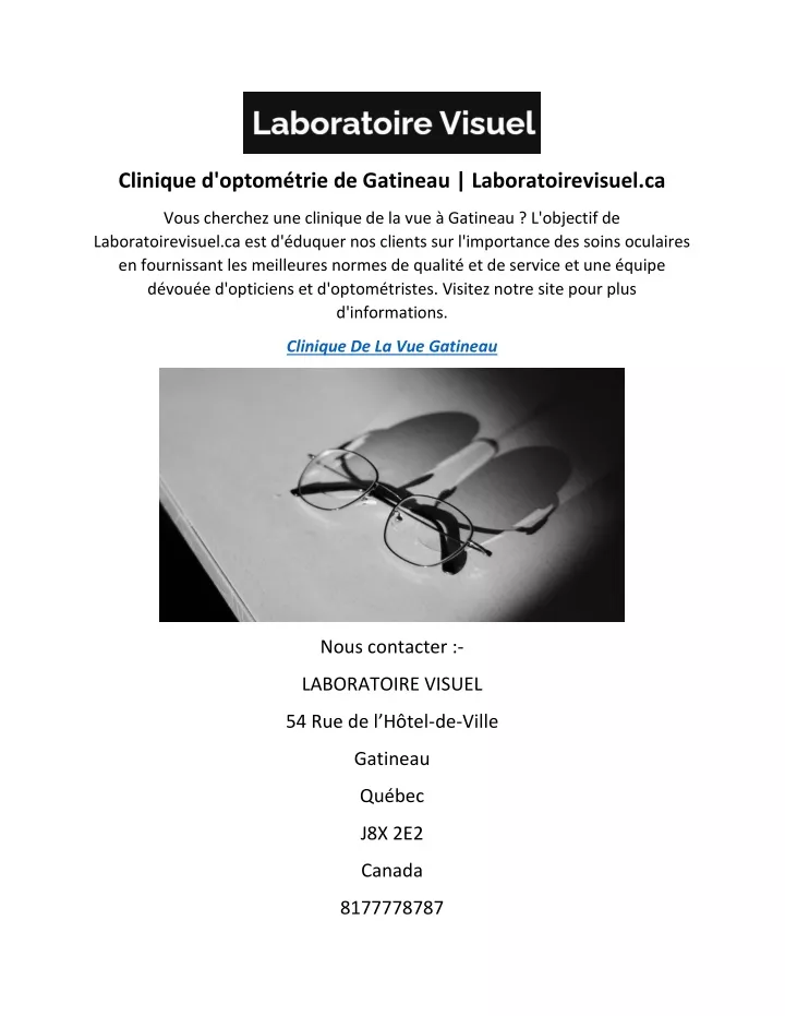 clinique d optom trie de gatineau