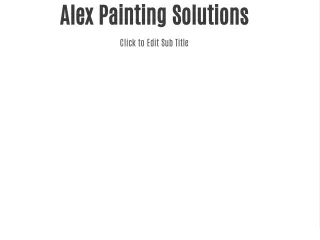 Alex Painting Solutions