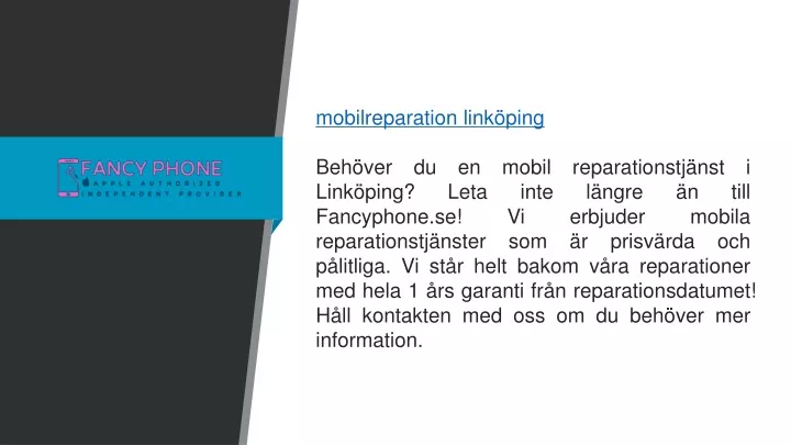 mobilreparation link ping beh ver du en mobil