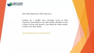 snow shoveling service west vancouver looking