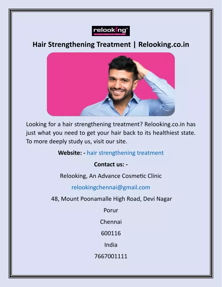 hair strengthening treatment relooking co in