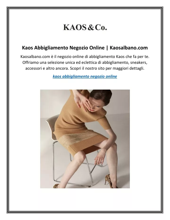 kaos abbigliamento negozio online kaosalbano com