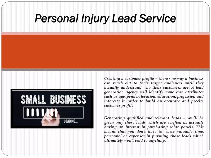 personal injury lead service