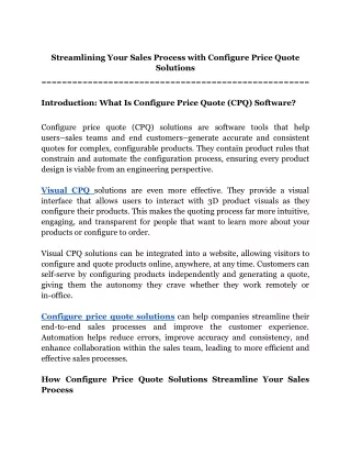 streamlining your sales process with configure
