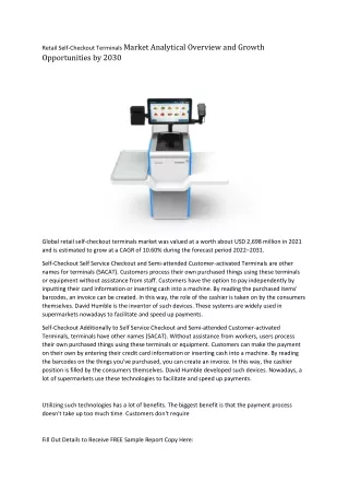 retail self checkout terminals market analytical